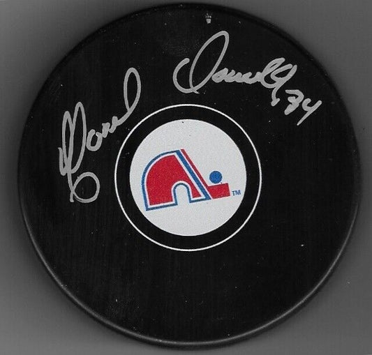 Signed Gord Donnelly Quebec Nordiques Autographed Hockey Puck Private Signing