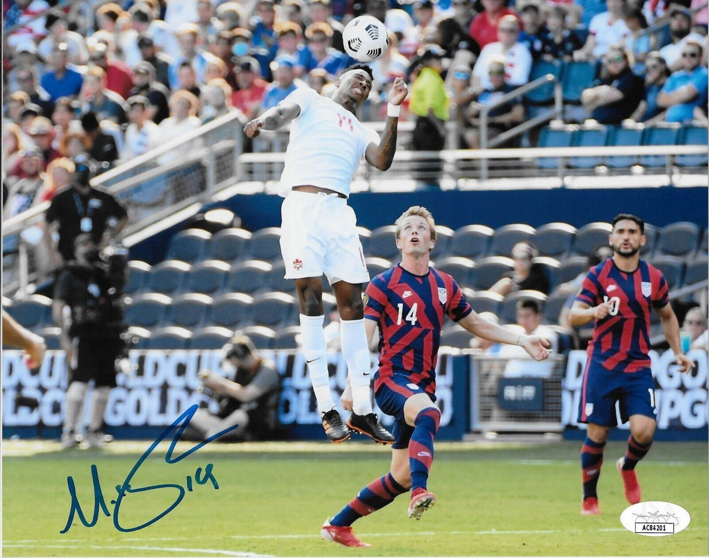 Photo autographiée de Mark-Anthony Kaye du Toronto FC Soccer 8x10 avec authentification JSA