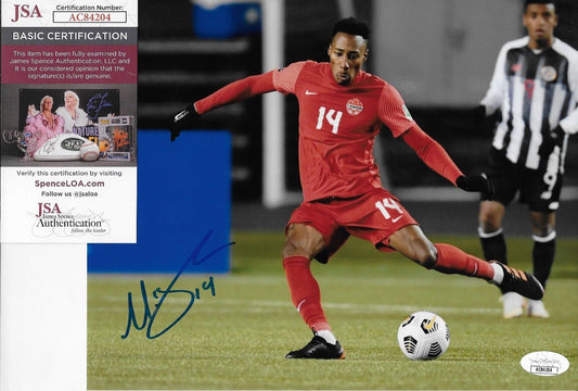 Autographed Mark-Anthony Kaye Team Canada Soccer 8x10 Photo 3 JSA Authentication