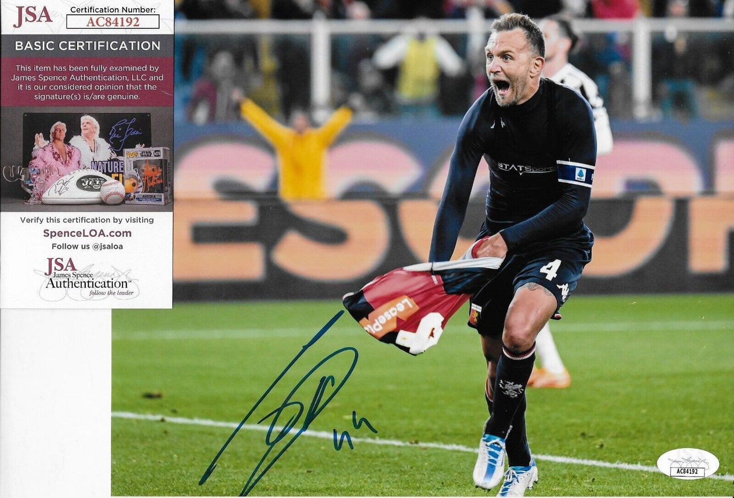 Auto. Domenico Criscito Genoa CFC Toronto FC 8x10 Photo with JSA Authentication