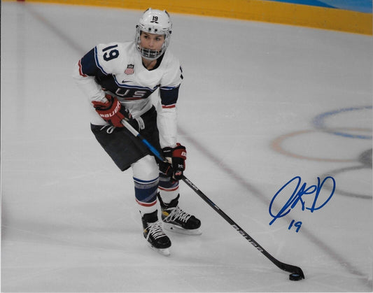 Autographed Jincy Dunne Team USA Womens Hockey Olympics 8x10 Photo #2 Original