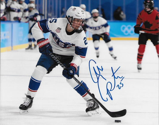 Autographed Alex Carpenter Team USA Womens Hockey Olympics 8x10 Photo 4 Original