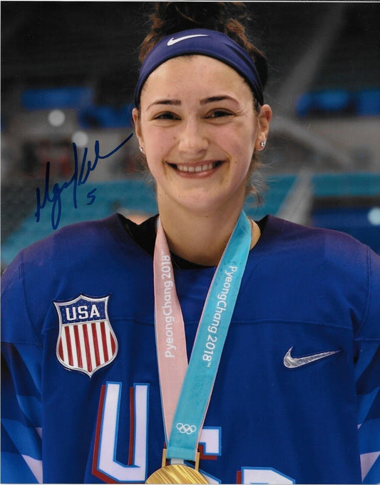 Autographed Megan Keller Team USA Womens Hockey Olympics 8x10 Photo #2 Original