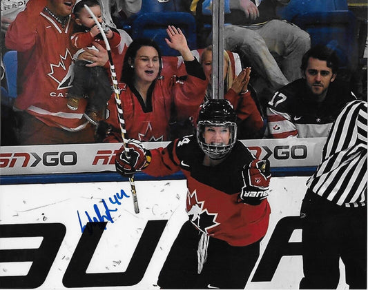 Autographed Sarah Potomak Team Canada Womens Hockey Olympics 8x10 Photo Original