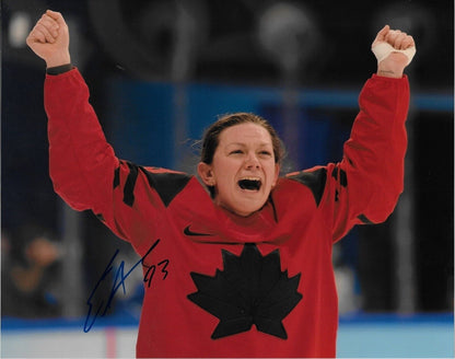 Autographed Erin Ambrose Team Canada Womens Hockey Olympics 8x10 Ph. #5 Original