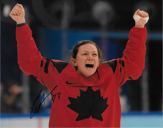 Autographed Erin Ambrose Team Canada Womens Hockey Olympics 8x10 Ph. #5 Original