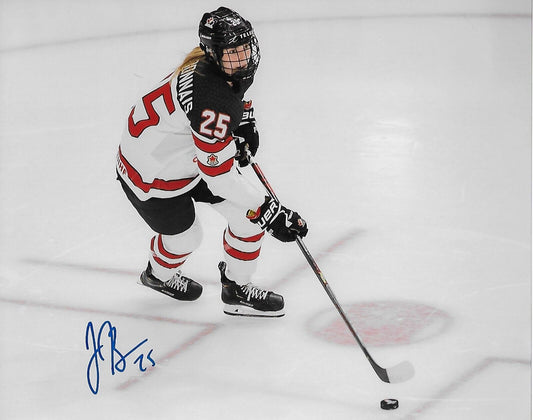 Autographed Jaime Bourbonnais Team Canada Womens Hockey Olympics 8x10 Photo #3