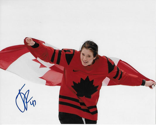 Autographed Jamie Lee Rattray Team Canada Womens Hockey Olympics 8x10 Photo