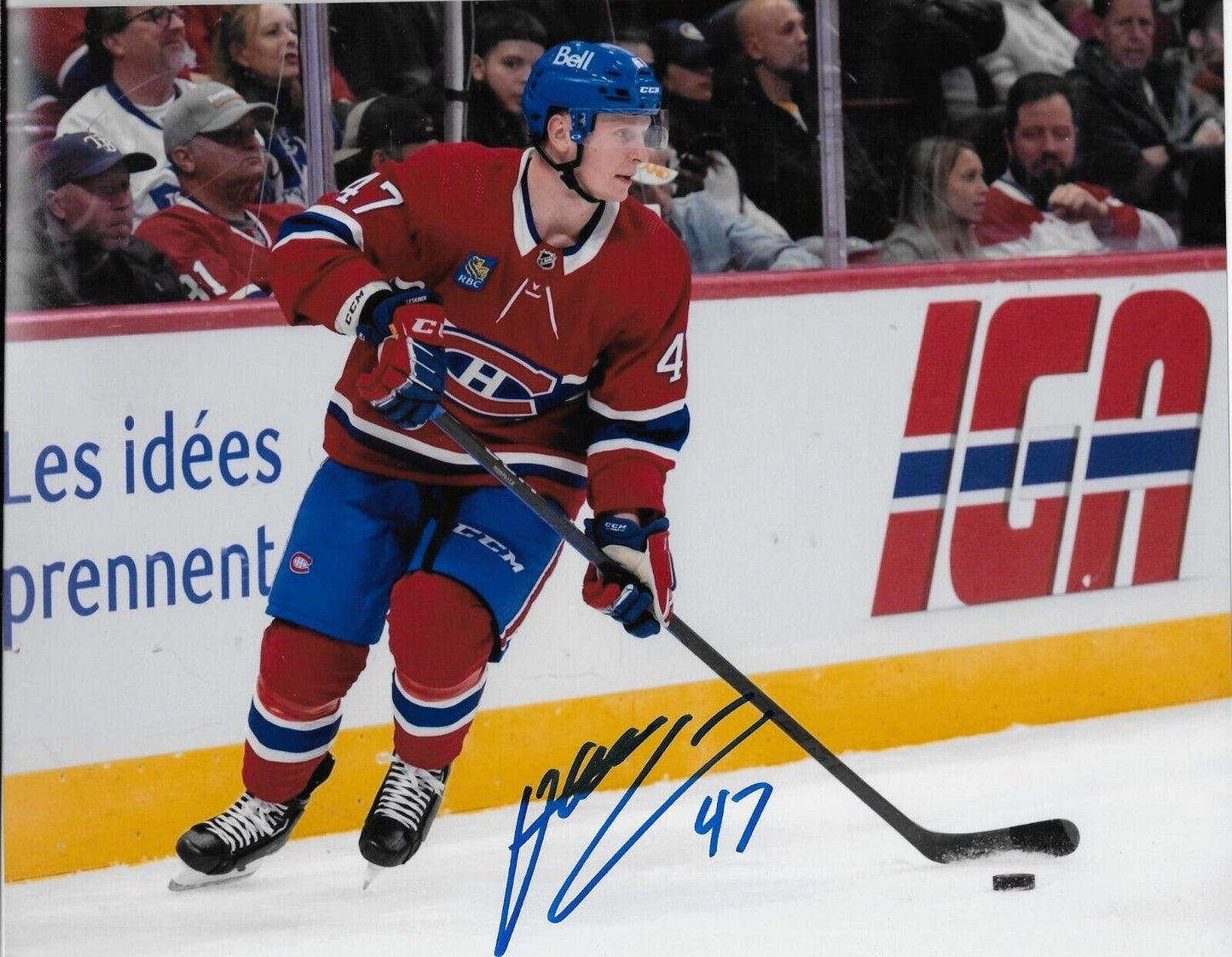 Autographed Montreal Canadiens Otto Leskinen 8x10 Photo #2 Original