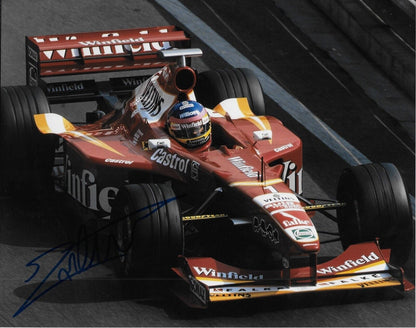 Photo 8x10 signée par le pilote de Formule 1 Jacques Villeneuve #4 Original