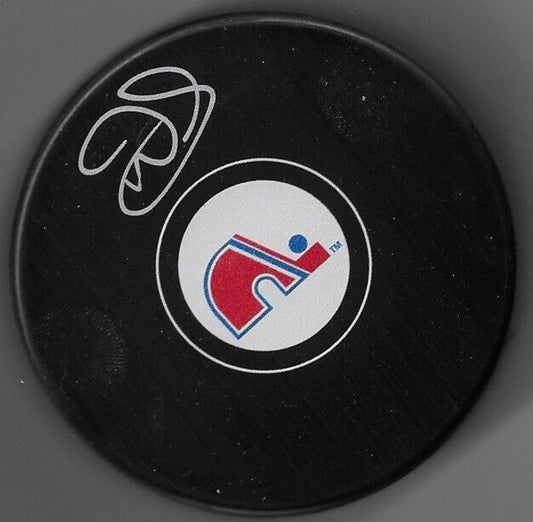 Autographed Danny Geoffrion Quebec Nordiques  Puck Original