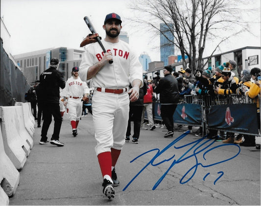 Autographed Boston Bruins Nick Foligno 8x10 Outdoor Game Photo Original