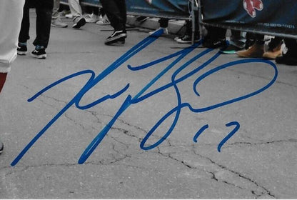 Autographed Boston Bruins Nick Foligno 8x10 Outdoor Game Photo Original