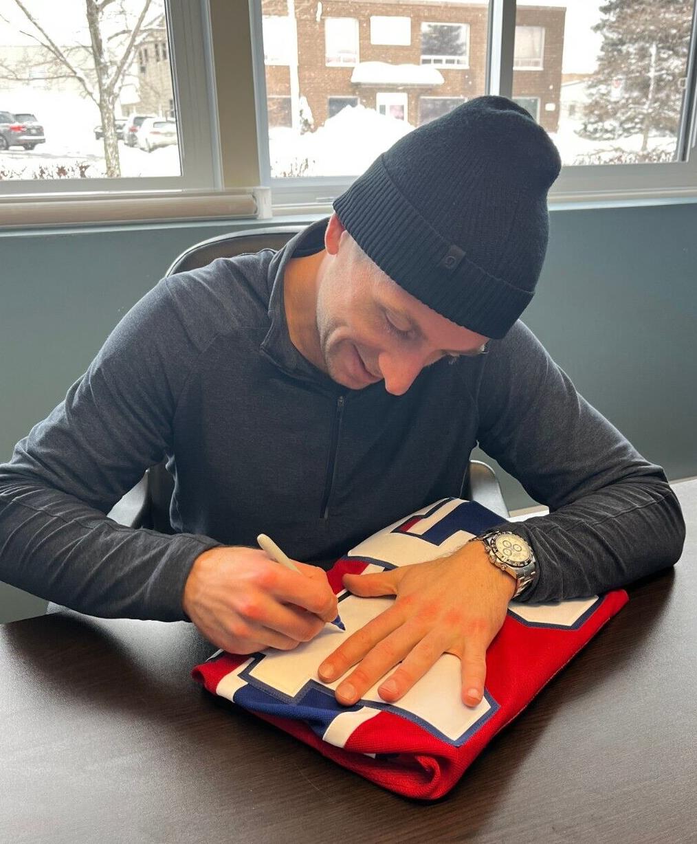 Rondelle de hockey autographiée par Jake Allen des Canadiens de Montréal Signature privée originale