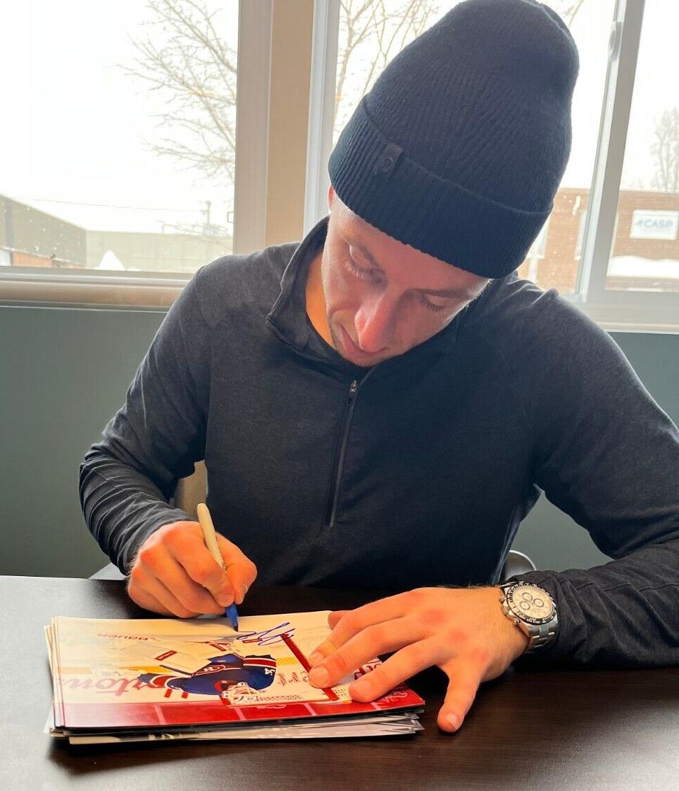 Rondelle de hockey autographiée par Jake Allen des Canadiens de Montréal Signature privée originale