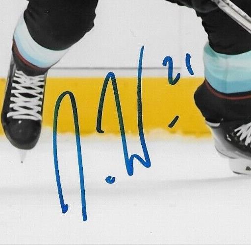 Autographed Seattle Kraken Alex Wennberg 8x10 Photo Original