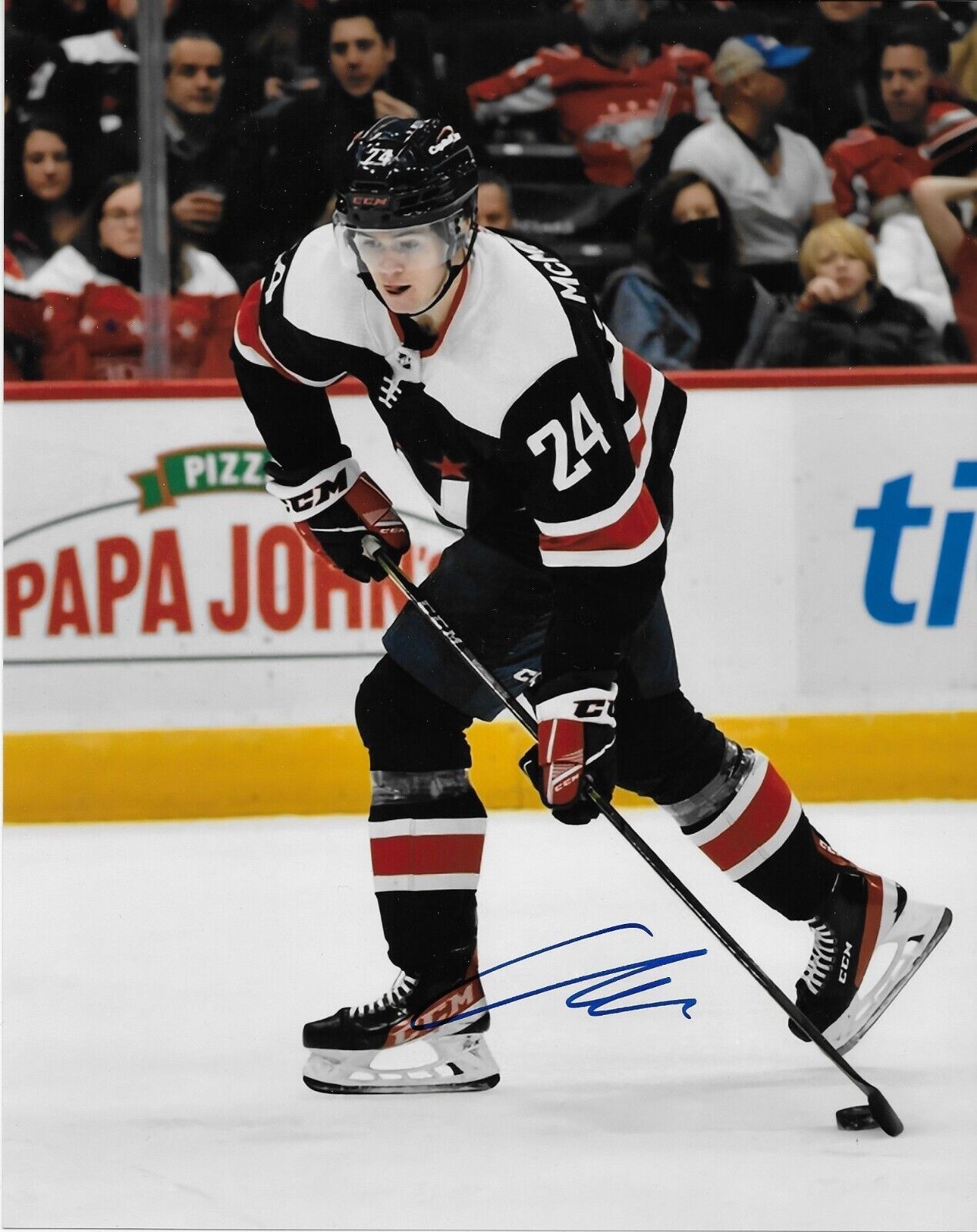 Autographed Washington Capitals Connor McMichael 8x10 Photo #7 Original