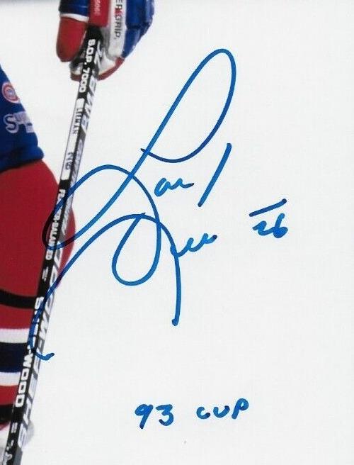 Photo autographiée #2 de Gary Leeman des Canadiens de Montréal 8x10 avec l'inscription 93 Cup