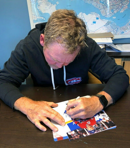 Photo autographiée #2 de Gary Leeman des Canadiens de Montréal 8x10 avec l'inscription 93 Cup