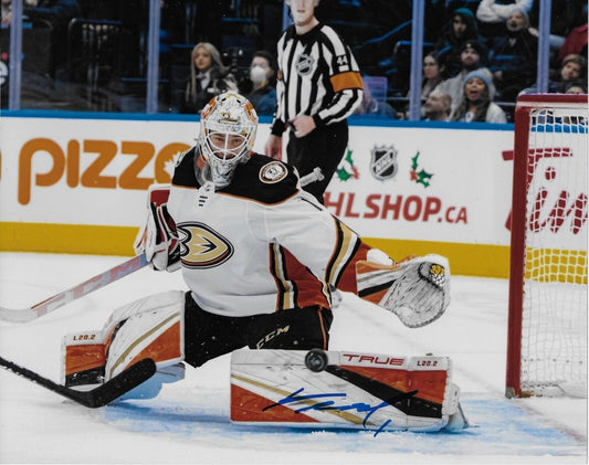 Autographed Anaheim Ducks Lukas Dostal 8x10 Photo #4 Original