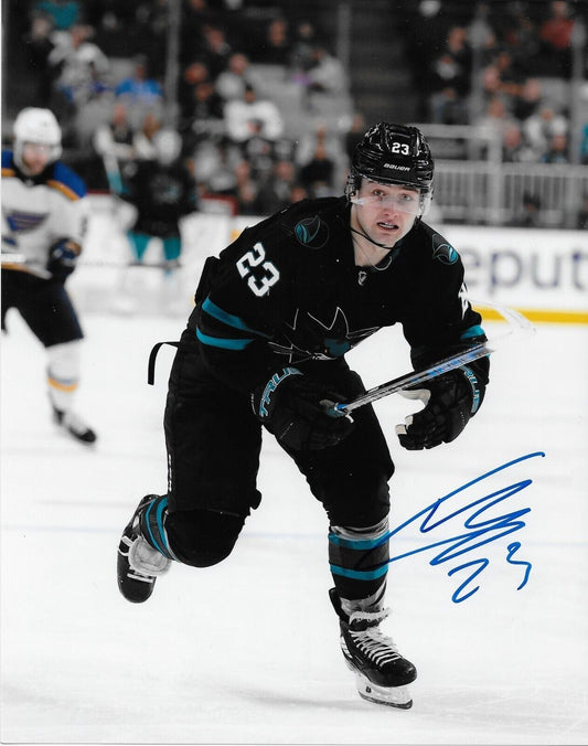 Autographed San Jose Sharks Thomas Bordeleau 8x10 Photo #3 Original