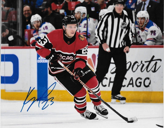 Autographed Chicago Blackhawks Philipp Kurashev 8x10 Photo Original