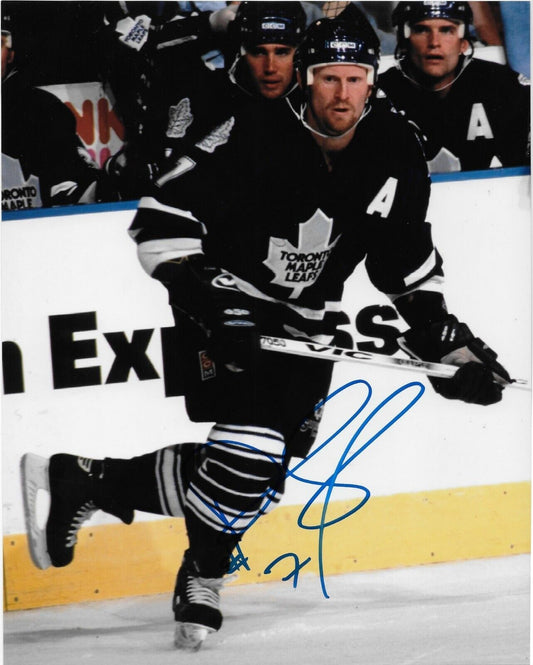 Autographed Chicago Blackhawks Derek King Toronto Maple Leafs 8x10 Photo #2
