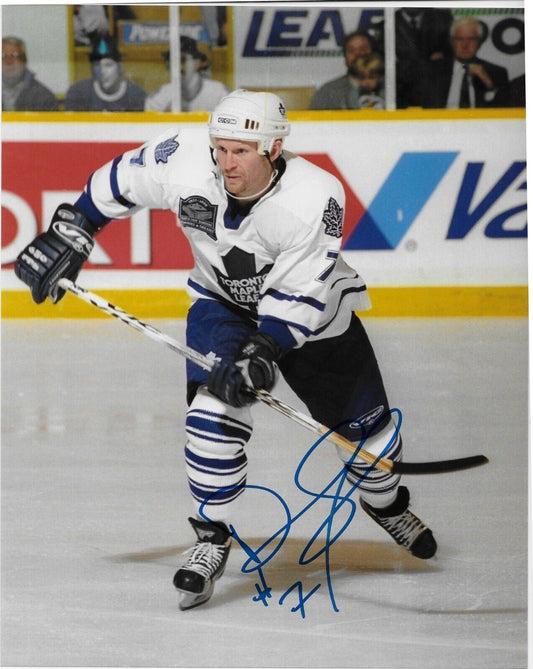 Autographed Chicago Blackhawks Derek King Toronto Maple Leafs 8x10 Photo