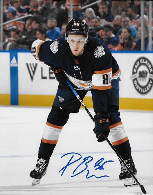 Autographed Edmonton Oilers Philip Broberg 8x10 Photo #2 Original