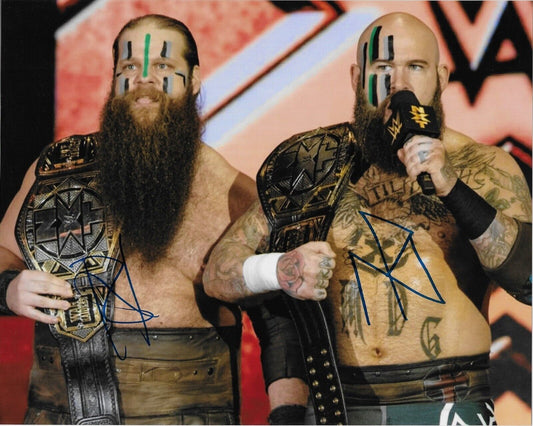 Autographié Wrestling Viking Raiders Erik &amp; Ivar Signé WWE 8x10 Ph. #6 Original