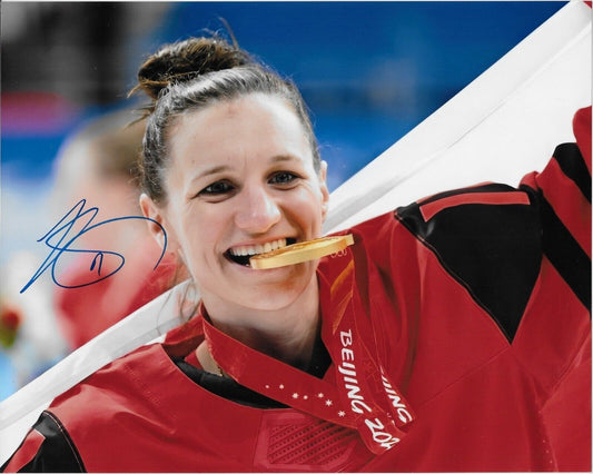 Autographed Jill Saulnier Team Canada Womens Hockey Olympics 8x10 Photo #3