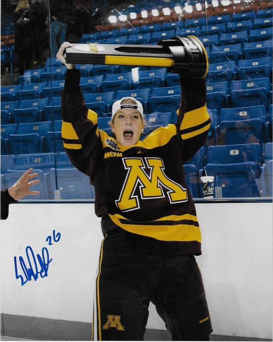 Auto. Team Canada Sarah Potomak Minnesota Gophers Womens Hockey  8x10 Photo #4