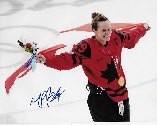 Signed Marie Philip Poulin Team Canada Womens Hockey  Olympics 8x10 Photo #8