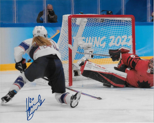 Autographed Hannah Brandt Team USA Womens Hockey Olympics 8x10 Photo #5 Original