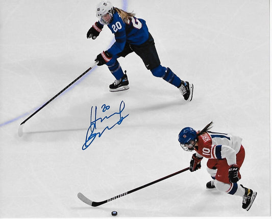 Autographed Hannah Brandt Team USA Womens Hockey Olympics 8x10 Photo #6 Original