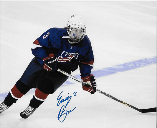Autographed Emily Brown Team USA Womens Hockey Olympics 8x10 Photo #2 Original