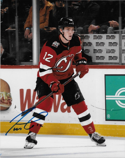 Autographed New Jersey Devils Tyce Thompson Utica Comets 8x10 Photo #4 Original