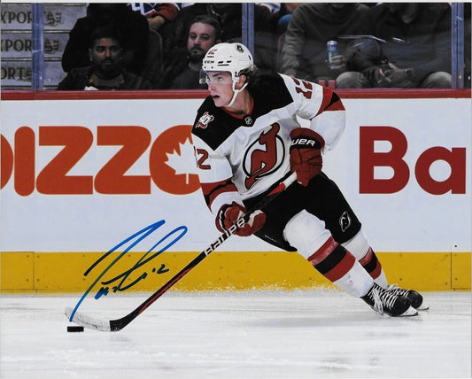 Autographed New Jersey Devils Tyce Thompson Utica Comets 8x10 Photo #2 Original