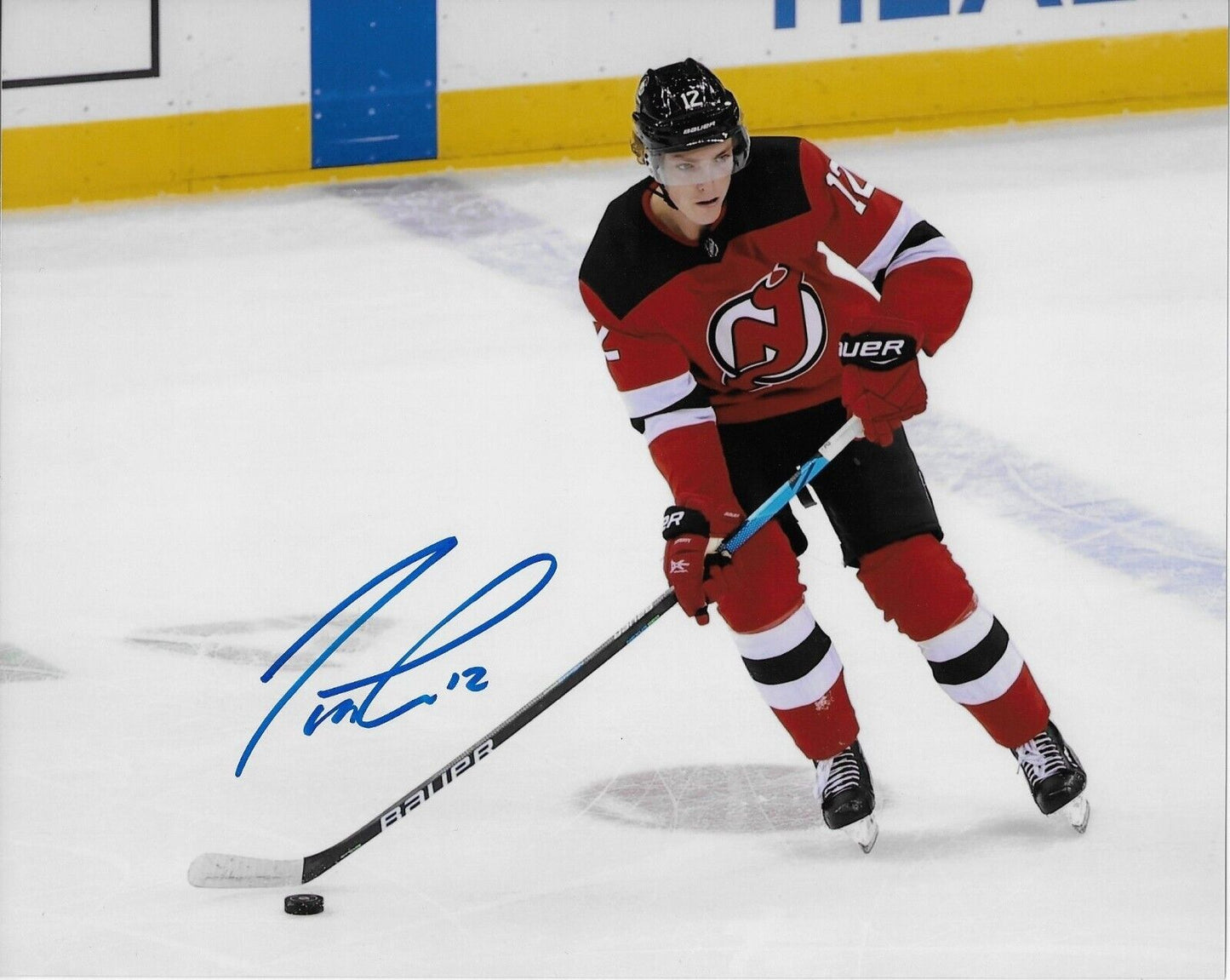 Autographed New Jersey Devils Tyce Thompson Utica Comets 8x10 Photo Original