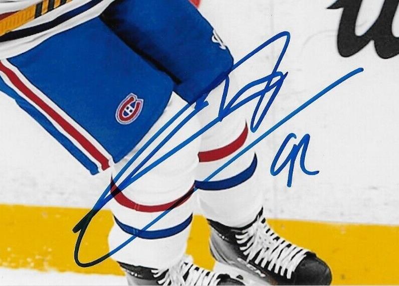 Autographed Montreal Canadiens Jonathan Drouin 8x10 Photo #4 Original