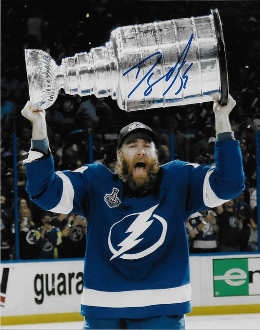 Autographed Tampa Bay Lightning David Savard Stanley Cup 8x10 Photo Original