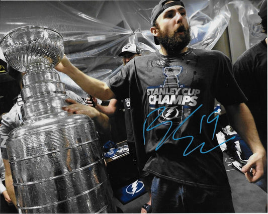 Autographed Tampa Bay Lightning Barclay Goodrow  Stanley Cup 8x10 Photo Original