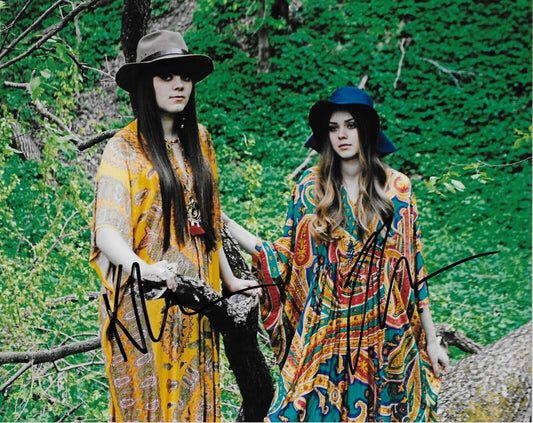 Autographed Folk Duo First Aid Kit Johanna and Klara Söderberg 8x10 Photo #2