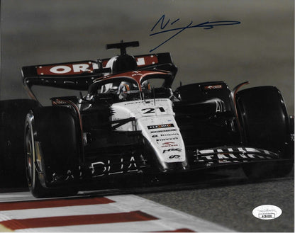Formule 1 dédicacée Alpha Tauri Nyck De Vries 8x10 Photo 3 2023 Original avec JSA