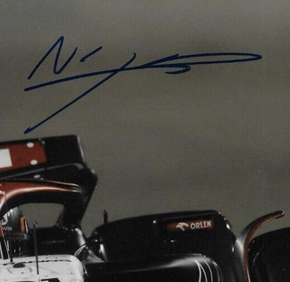 Formule 1 dédicacée Alpha Tauri Nyck De Vries 8x10 Photo 3 2023 Original avec JSA
