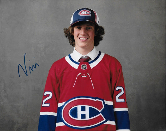 Autographed Montreal Canadiens Vinzenz Rohrer 2022 Draft 8x10 Photo #1 Original
