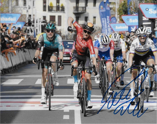 Autographed Cycling Pello Bilbao Team Bahrain Victorious 8x10 Photo #2 Original