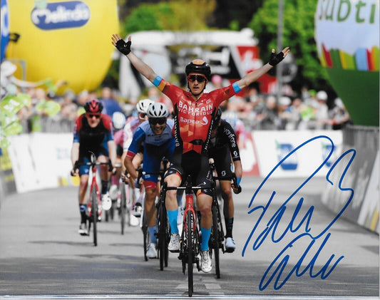 Autographed Cycling Pello Bilbao Team Bahrain Victorious 8x10 Photo #3 Original