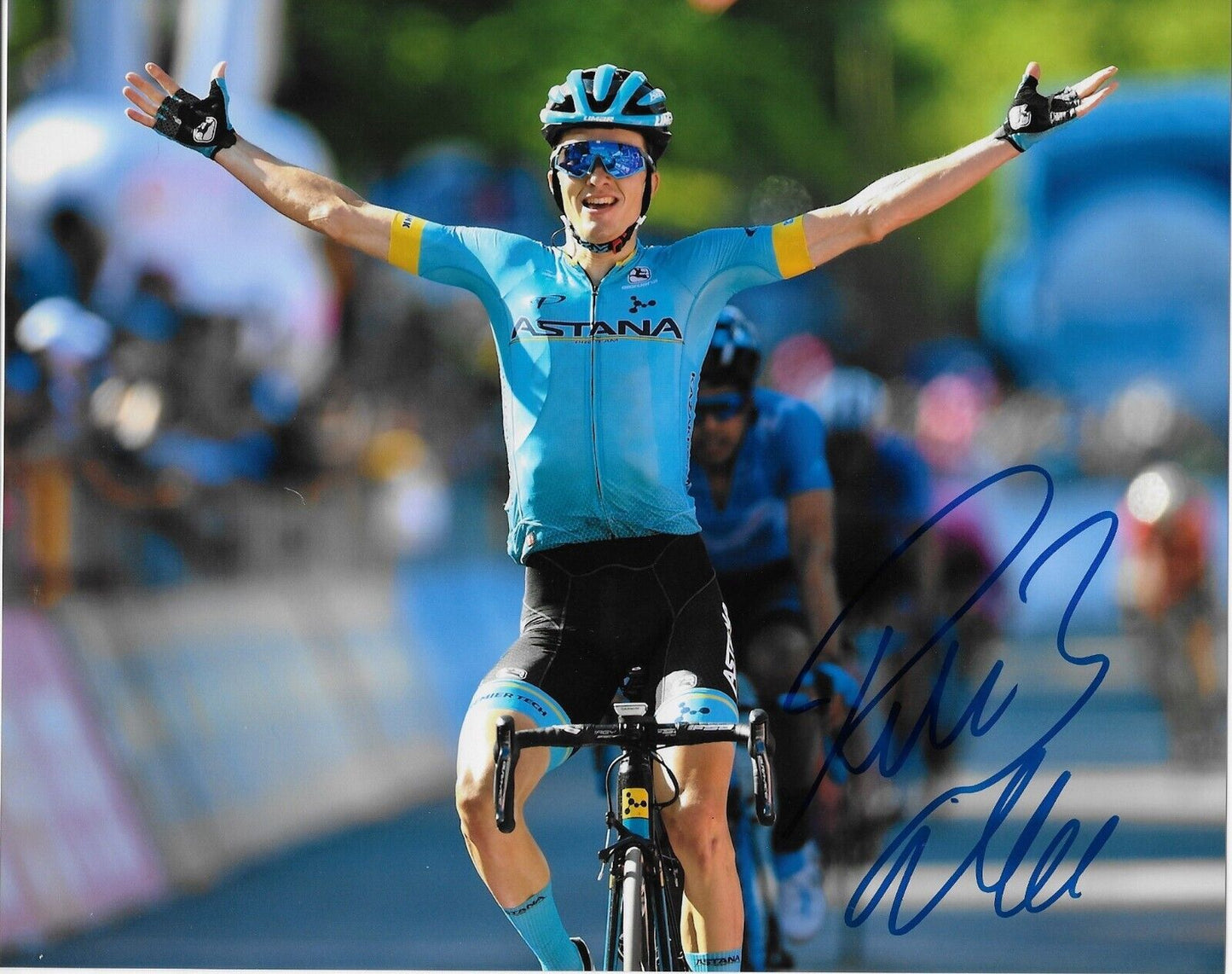 Autographed Cycling Pello Bilbao UCI Team Astana 8x10 Photo #4 Original