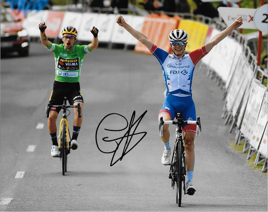 Autographed Cycling David Gaudu UCI Team Groupama-FDJ 8x10 Photo #1 Original